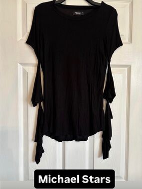 Michael Stars Black Short Sleeve sleevecut out
